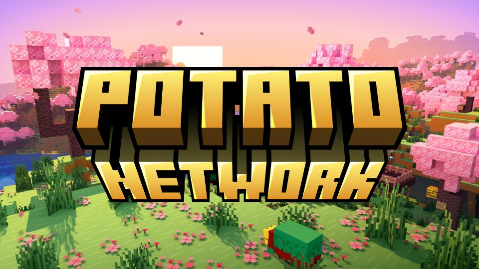 Discovery splash banner for THE NEW SUPER COOL IMPROVED POTATO NETWORK BECAUSE ITS REALLY GOOD AND ACTIVE NOW Discord server