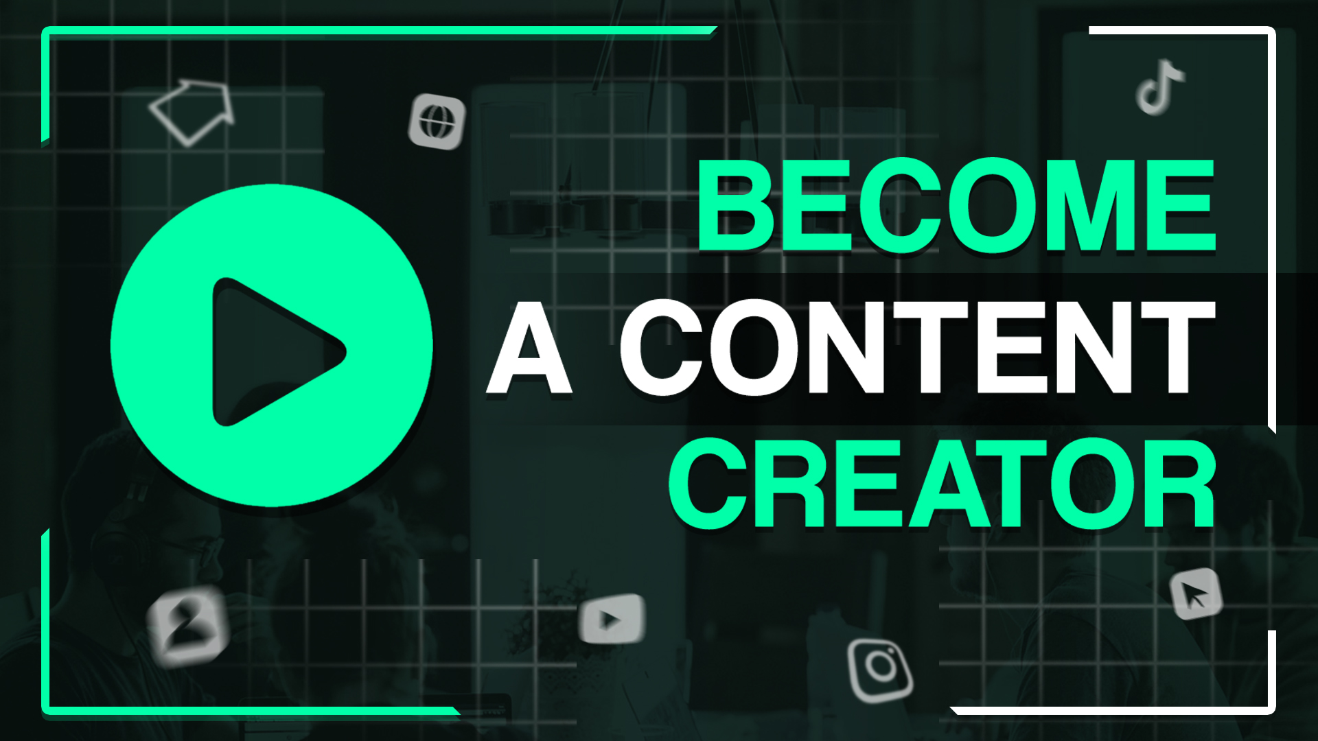 Discovery splash banner for Content Creators - YouTube, Instagram, TikTok, Rumble, Kick, Snapchat Discord server