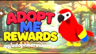 Discovery splash banner for Adopt Me Rewards | Community + Trading Discord server