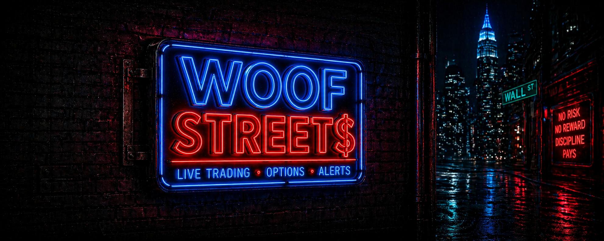 Discovery splash banner for Woof Streets Discord server