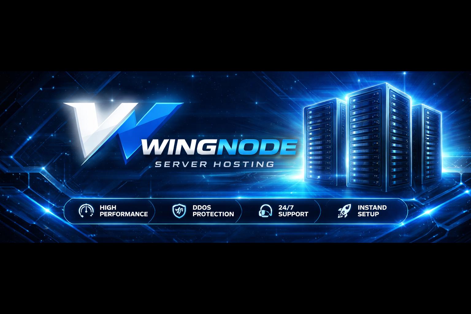 Discovery splash banner for 🌐 × Wingnode | Hosting Service Discord server