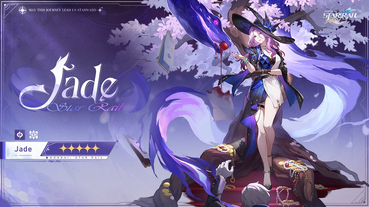 Discovery splash banner for Jade Mains ✦ Honkai: Star Rail Discord server
