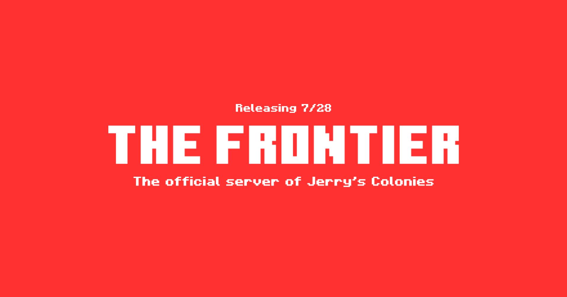 Discovery splash banner for The Frontier MC Discord server