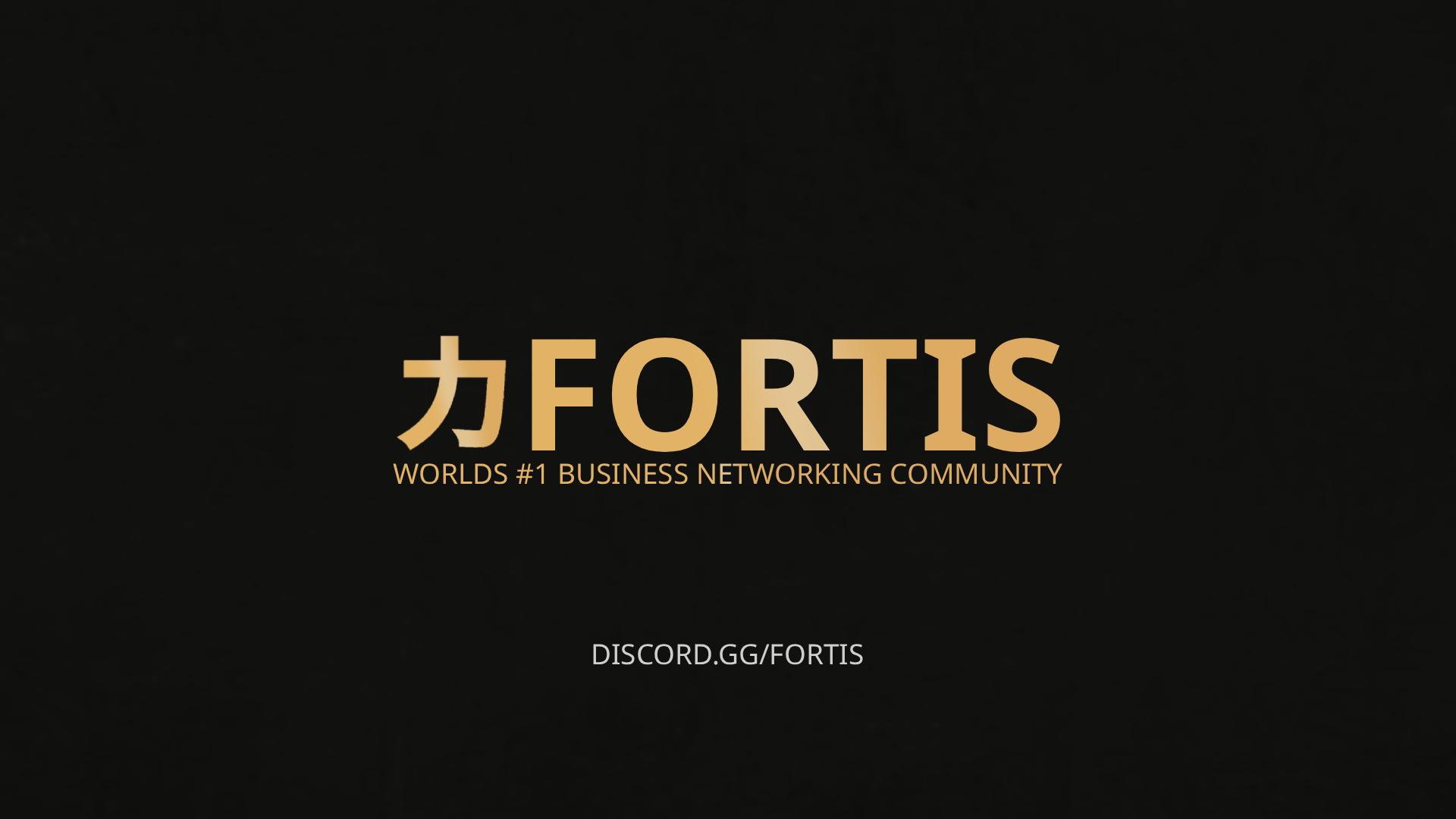 Discovery splash banner for Fortis Business Discord server