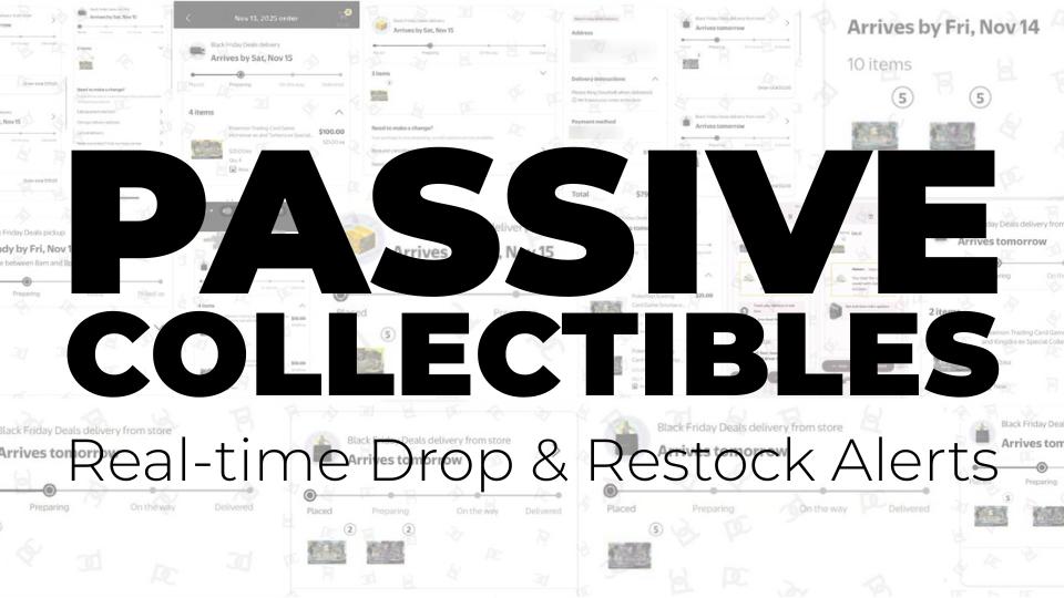 Discovery splash banner for Passive Collectibles Discord server