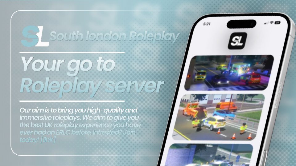 Discovery splash banner for UK South London Roleplay Discord server