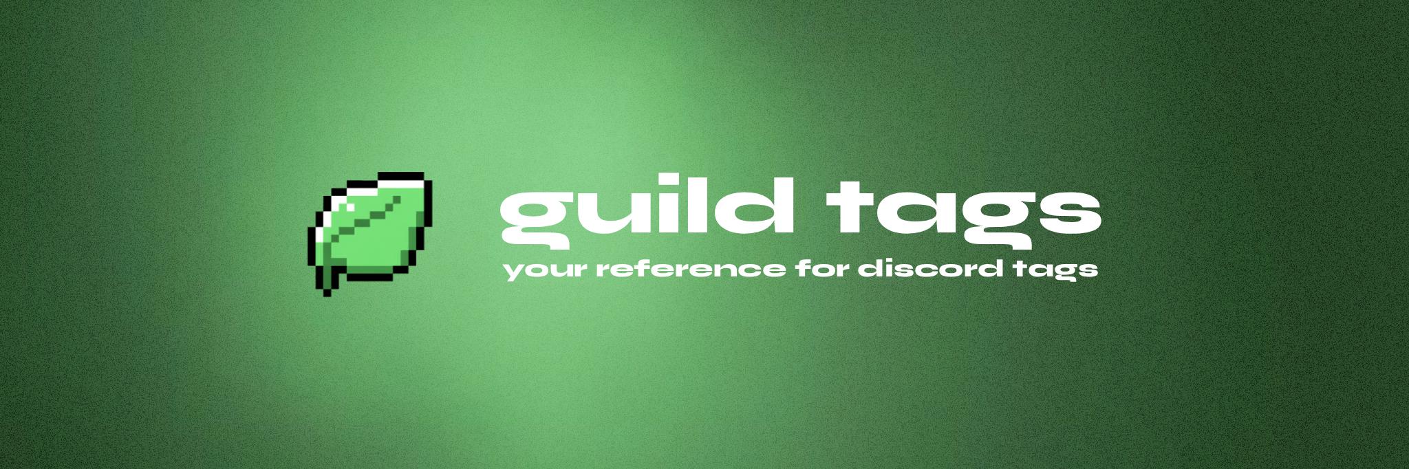 Discovery splash banner for Guild Tags | 90,000+ Tags Discord server