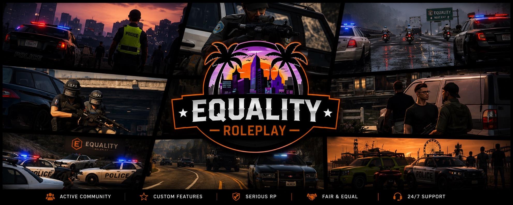 Discovery splash banner for Equality Roleplay™ Discord server