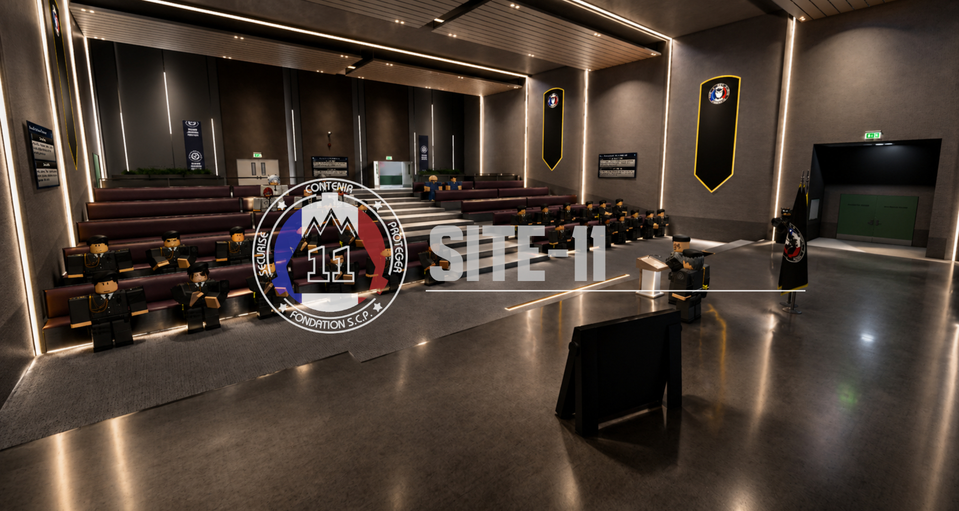 Discovery splash banner for SITE-11 | SCP RolePlay Discord server