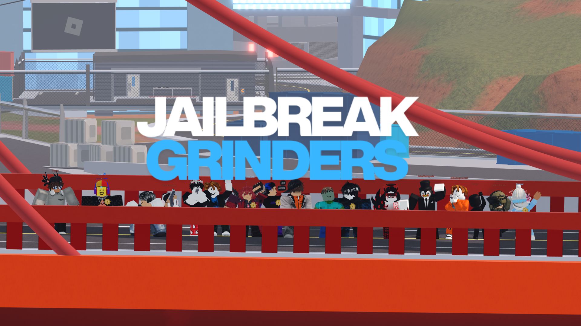 Discovery splash banner for Jailbreak Grinders Discord server