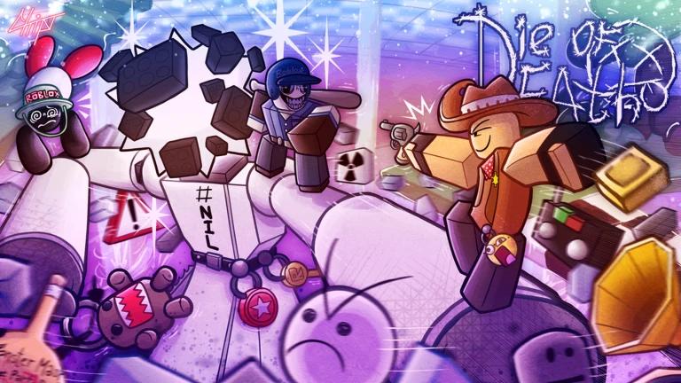 Discovery splash banner for Die Of Death | Roblox Discord server