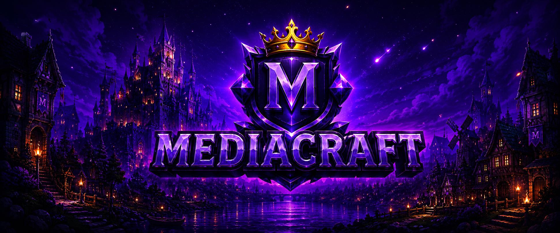 Discovery splash banner for MediaCraft Network Discord server