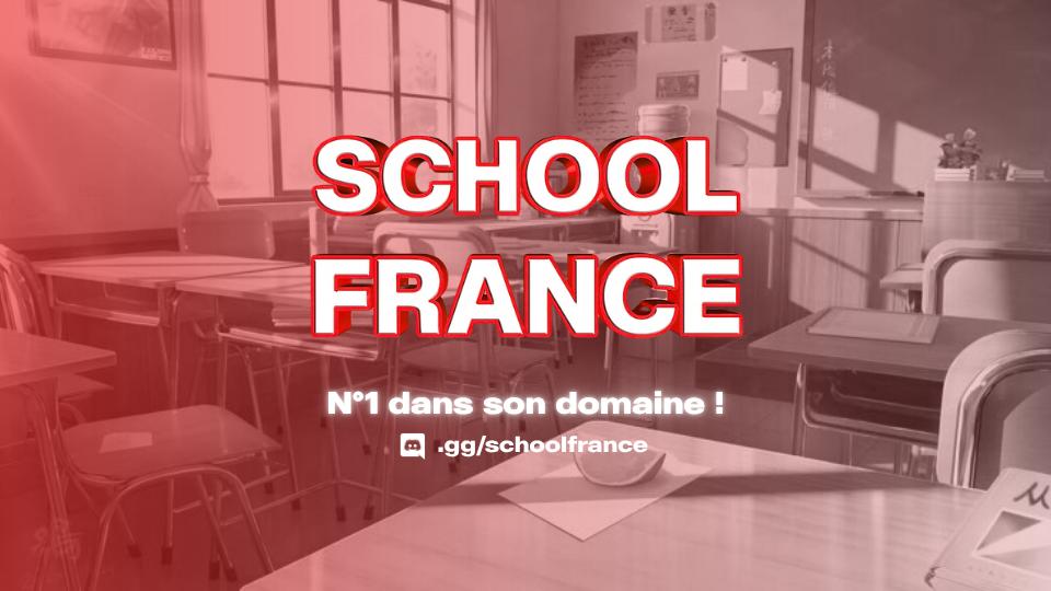 Discovery splash banner for School France - #Spring Discord server