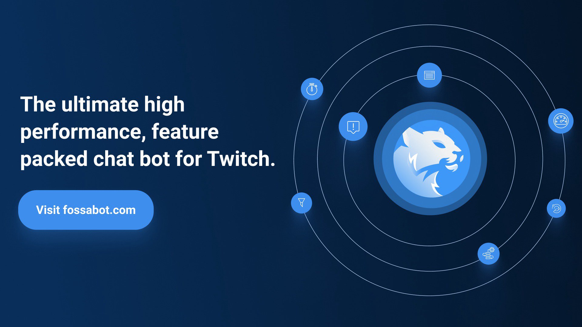 Discovery splash banner for Fossabot Discord server