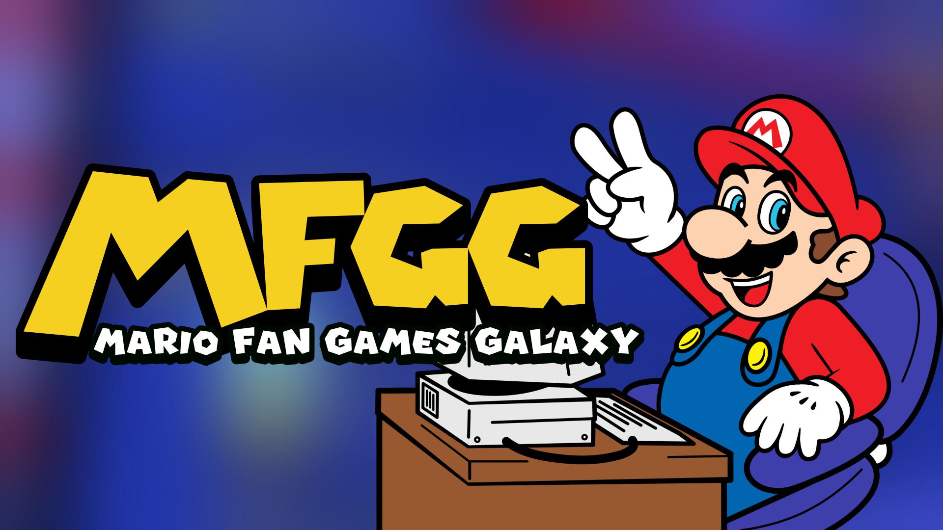 Discovery splash banner for Mario Fan Games Galaxy Discord server