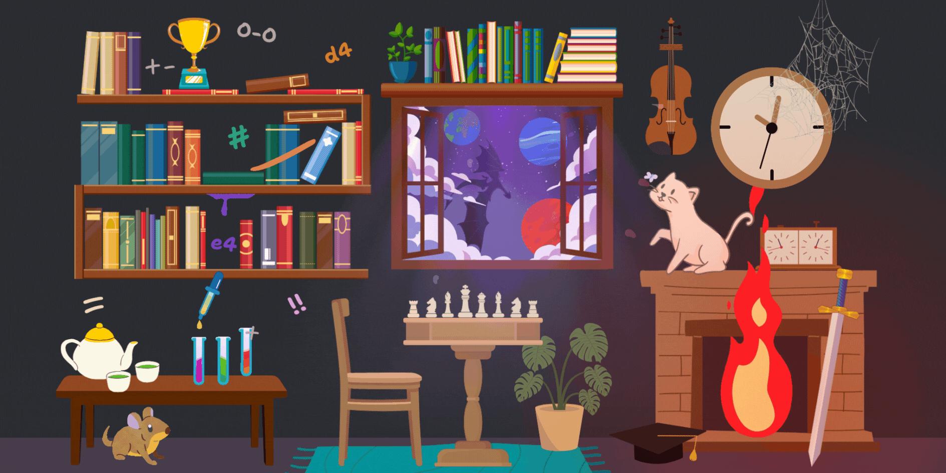 Discovery splash banner for Chess Academy Discord server