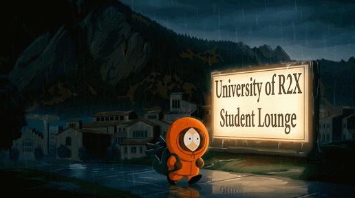 Discovery splash banner for R2X University | Rap Discord Discord server