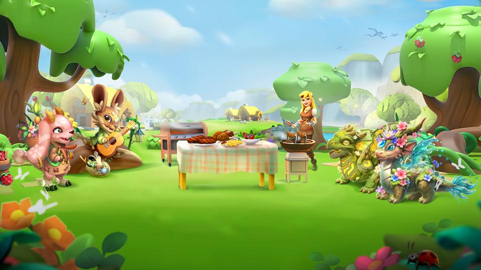 Discovery splash banner for Dragon Mania Legends Discord server