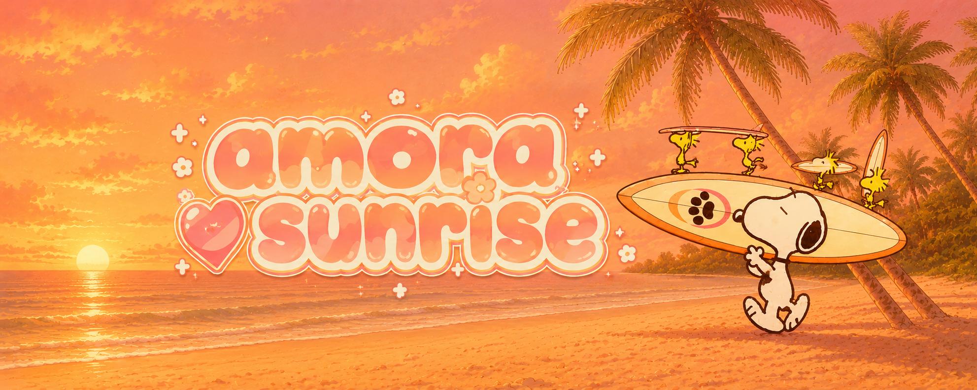 Discovery splash banner for 𝓐mora 𝑺unrise ୧ ‧₊˚ 🪷 ⋅ ☆ Discord server